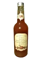 A bottle of The Apple Farm sparkling apple and blackcurrant juice